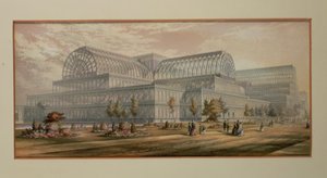El exterior del Palacio de Cristal, Sydenham de George Baxter